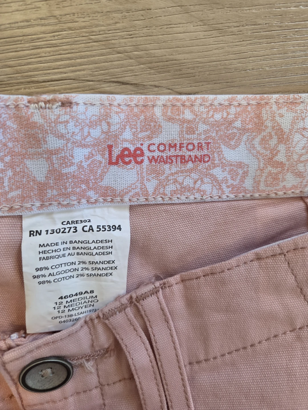 Lee Women's Capri Pants Size 12 Medium Pink Comfort Fit - photo 4