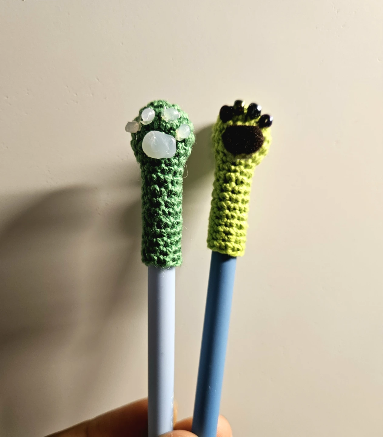 Pencil Toppers (Paw Print) - Green & Lime