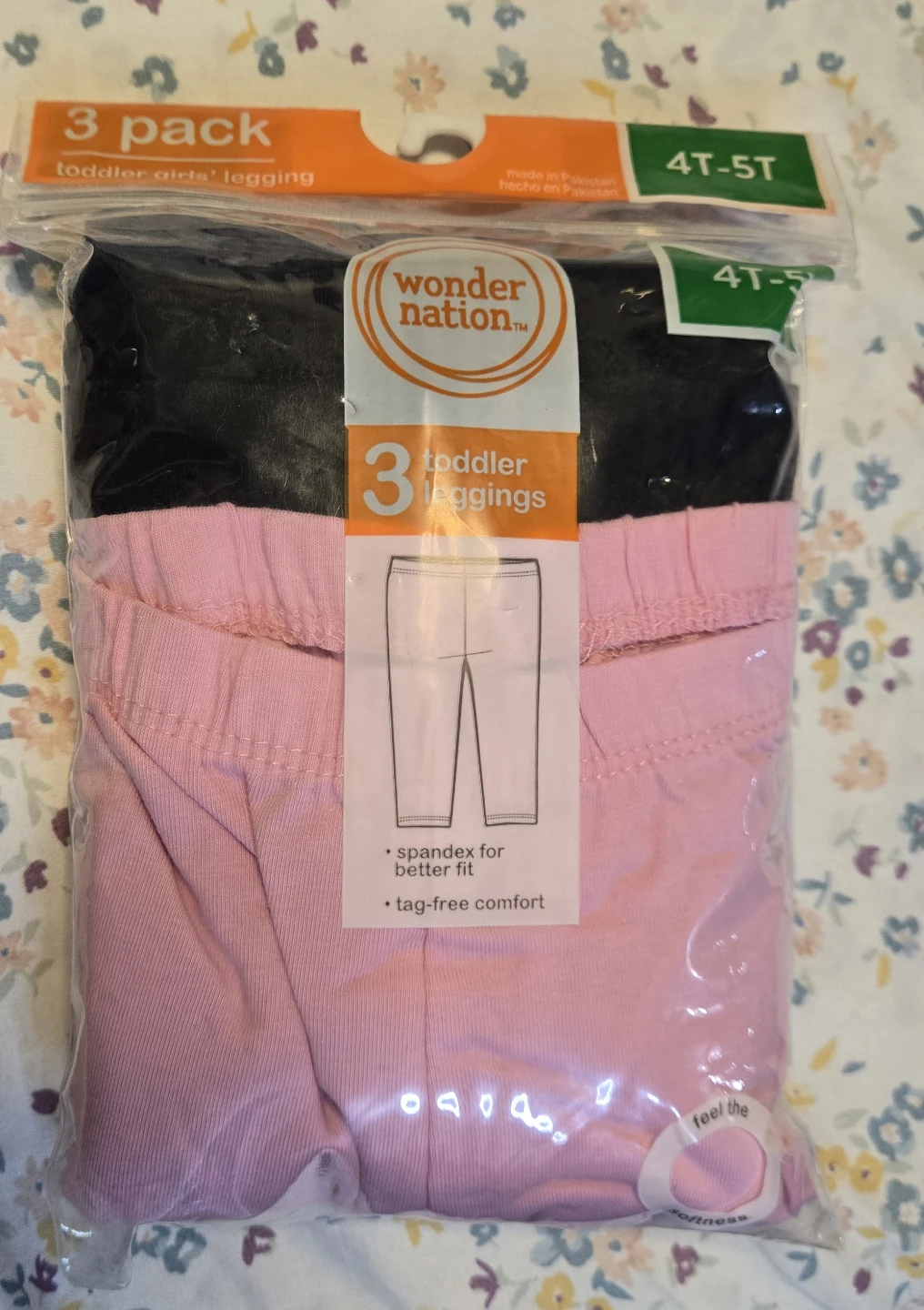 Wonder Nation Toddler Girls' Leggings 3 Pack
