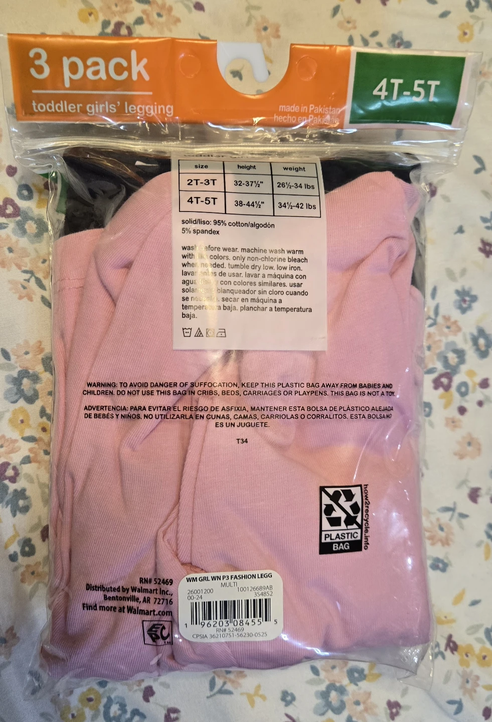 Wonder Nation Toddler Girls' Leggings 3 Pack - photo 2