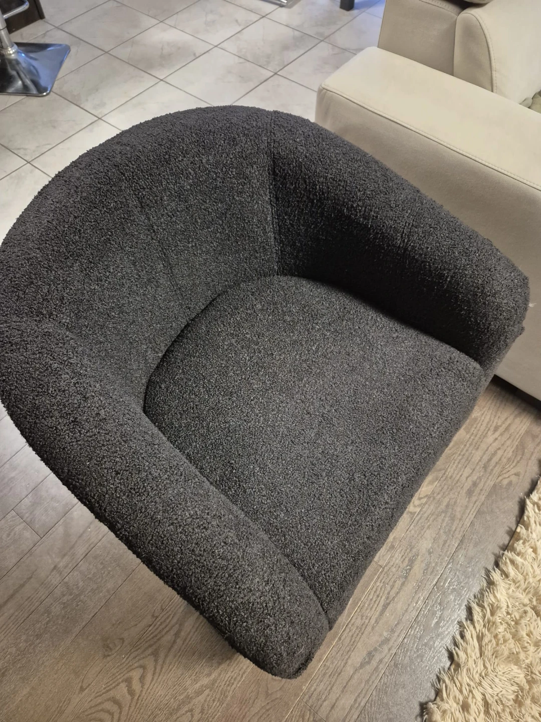 Brand new Black Bouclé Armchair - photo 2