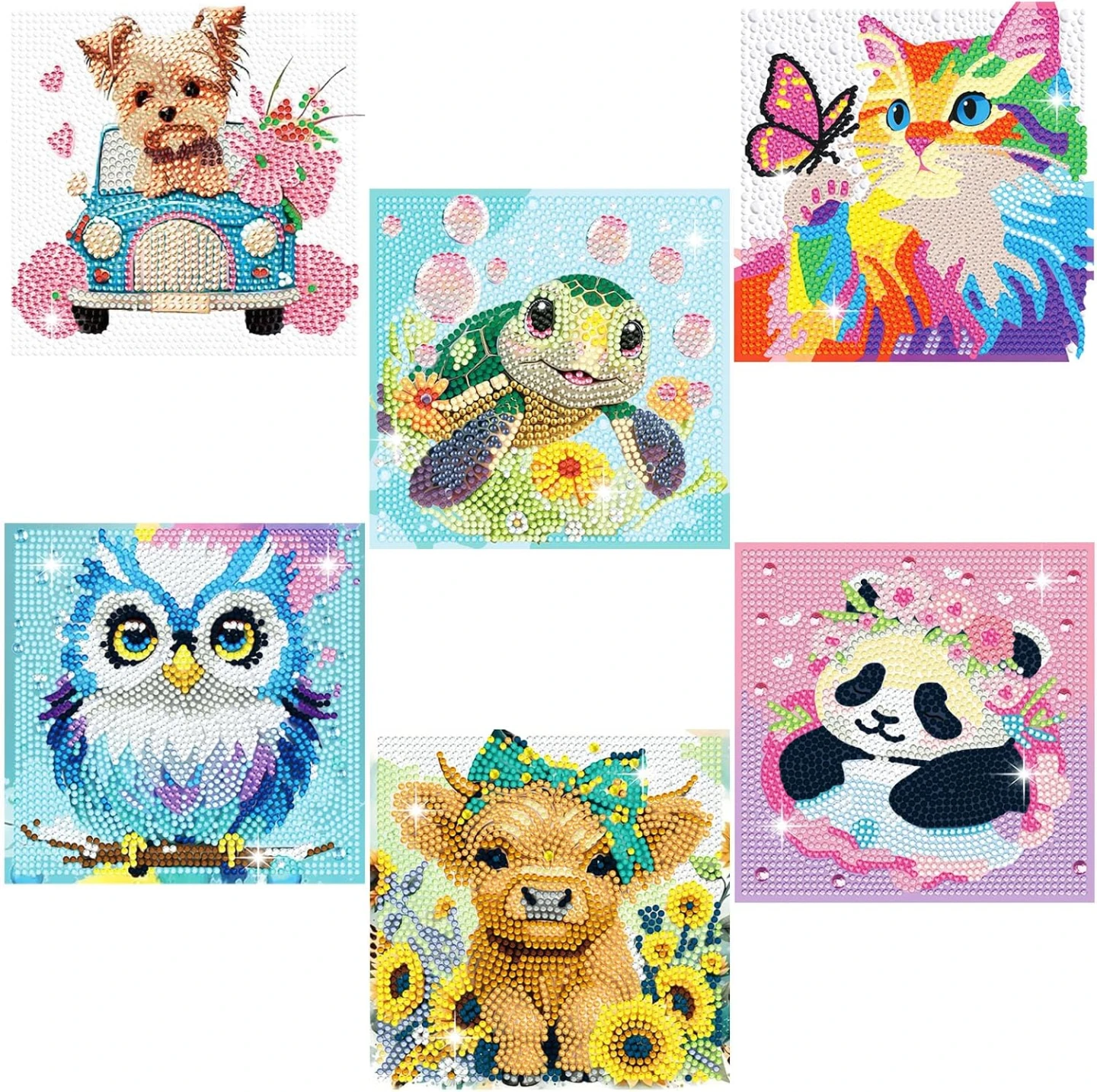 NEW 6pc Pack 5D Diamond Painting Kits