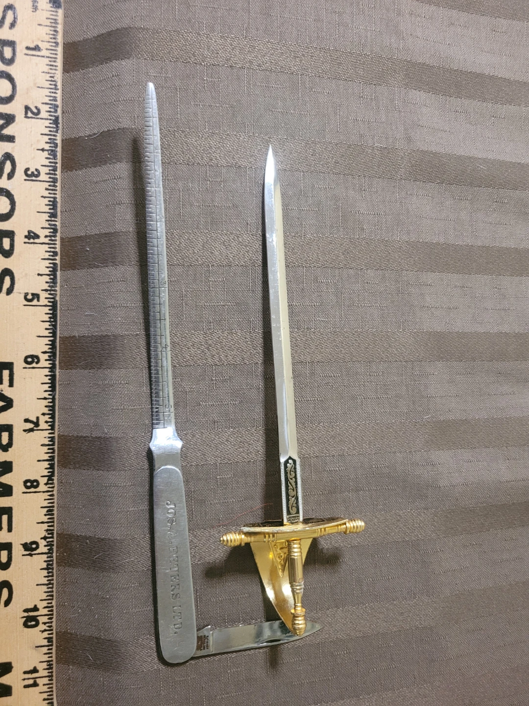 Jos. A. Peters Ltd. Letter Opener & Miniature Sword