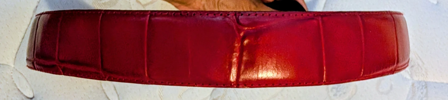 Braemar by Jeremy Scott Red Full Grain Leather Belt - photo 3