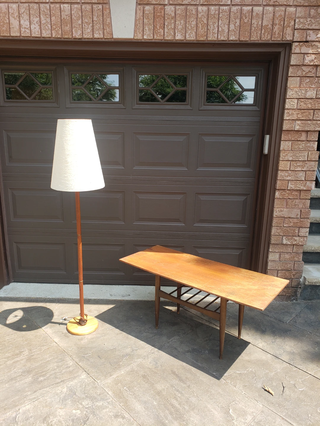 Vintage Wooden Floor Lamp
