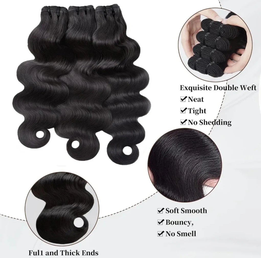 Body Wave 17A Raw Human Hair Bundles - photo 4