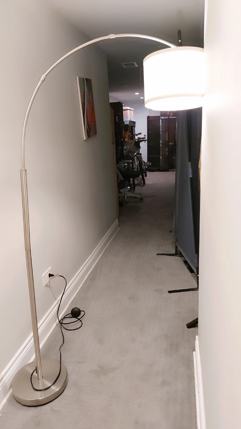 Arc Floor Lamp with White Shade - photo 3