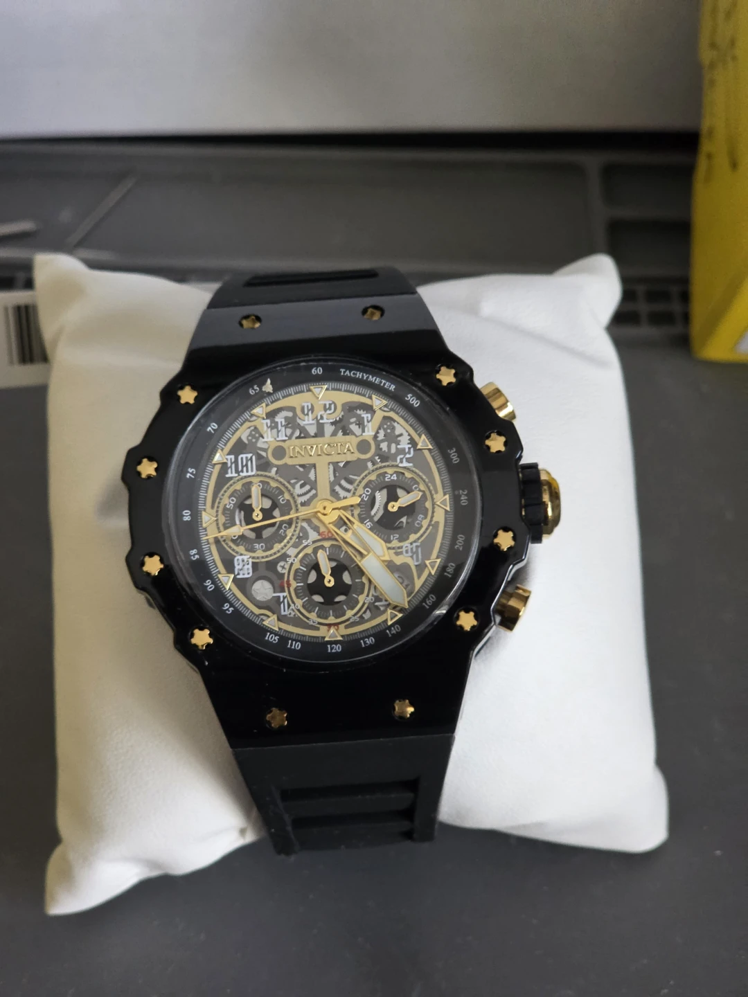 Invicta Racing Vaulthan 69650 Men's Quartz Watch 44mm Black Gold