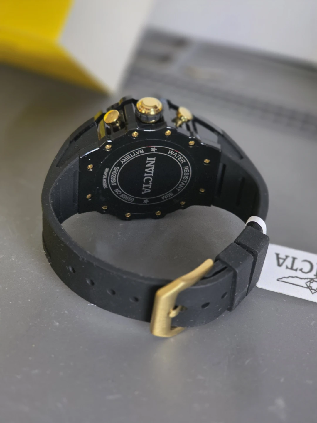 Invicta Racing Vaulthan 69650 Men's Quartz Watch 44mm Black Gold - photo 3