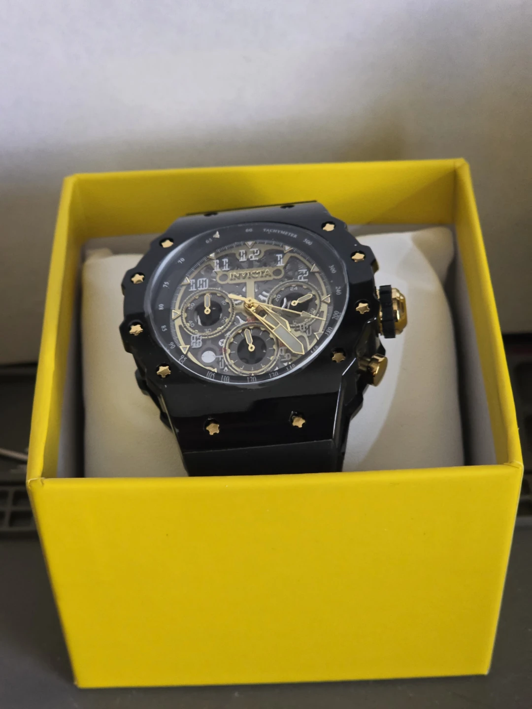 Invicta Racing Vaulthan 69650 Men's Quartz Watch 44mm Black Gold - photo 5