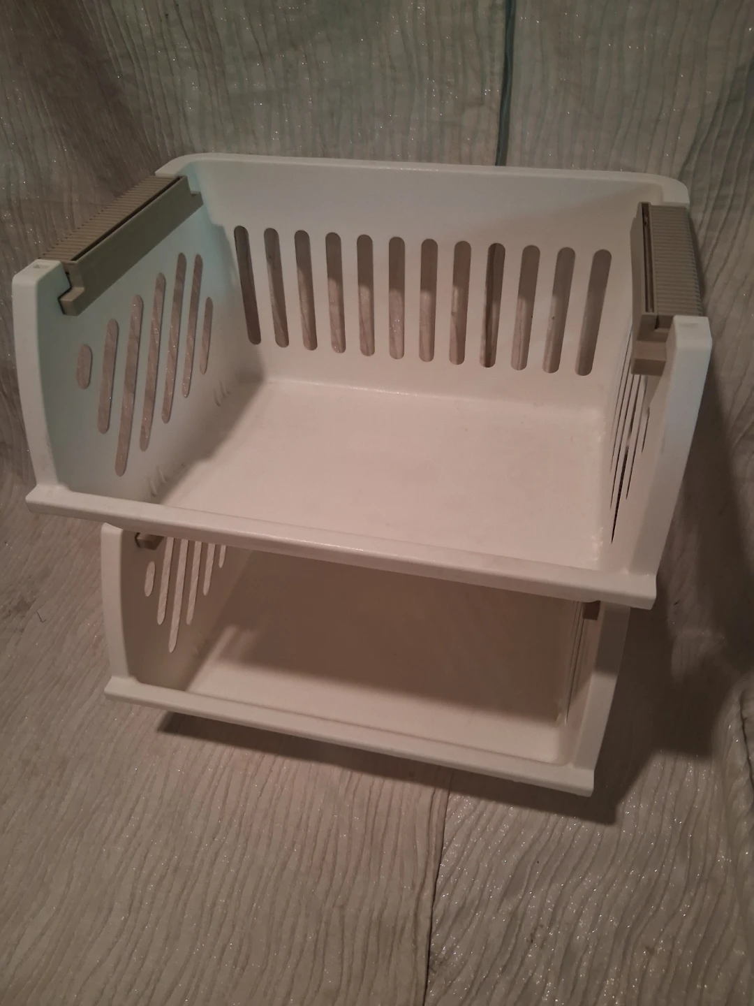 White Stackable Storage Baskets (Set of 2)