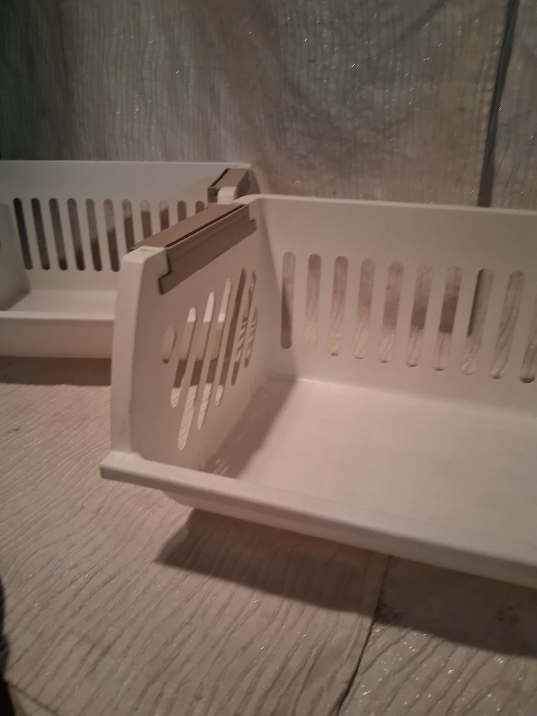 White Stackable Storage Baskets (Set of 2) - photo 2