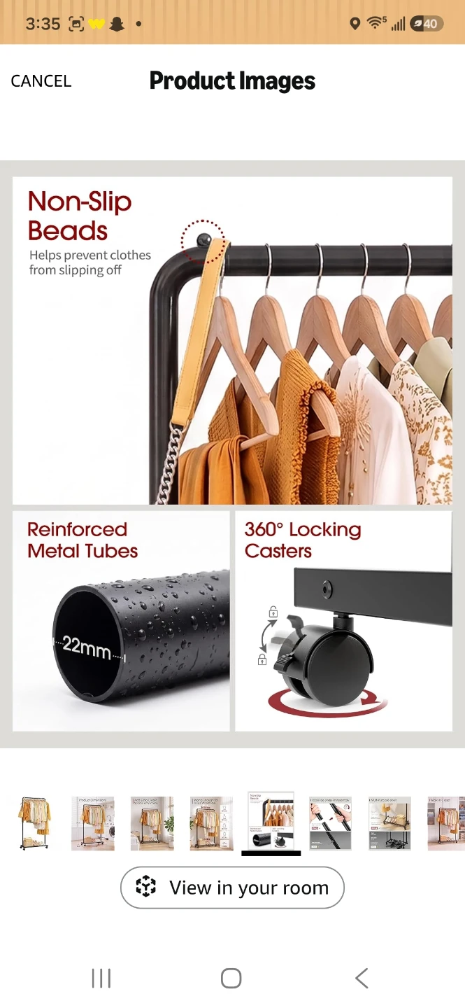 Sakugi Rolling Clothes Rack - photo 4