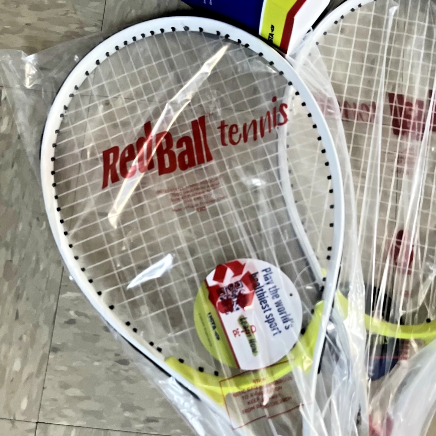 2 USTA Redball Red Ball Tennis Rackets Racquets & 2 Pack Balls - photo 2