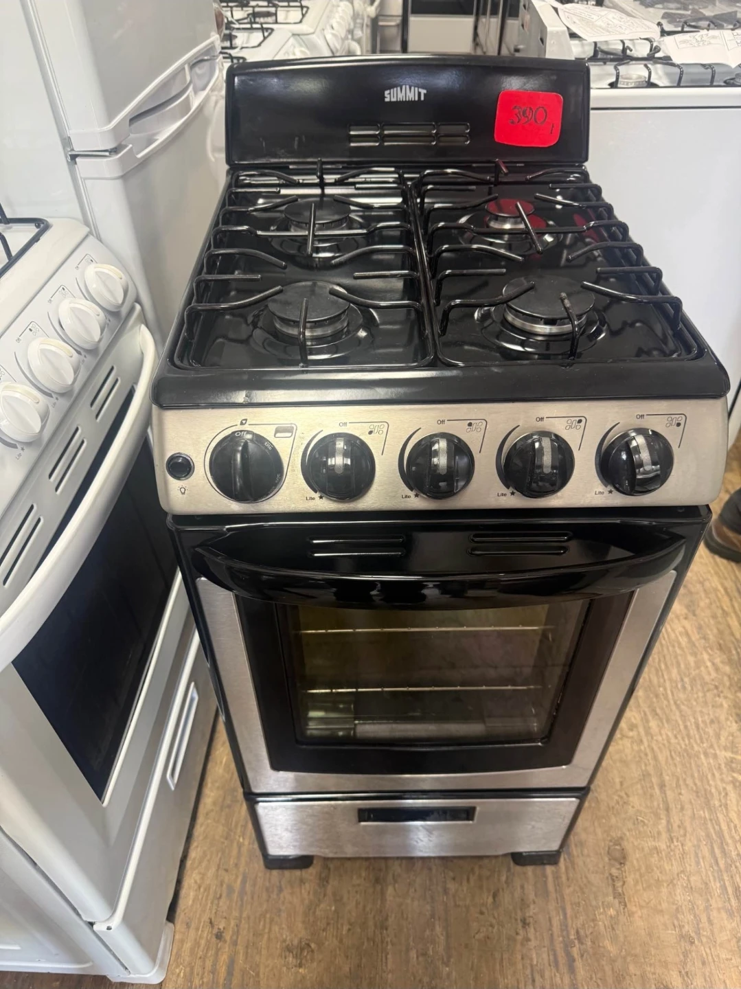 Summit 20in wide 4-Burner Gas Range