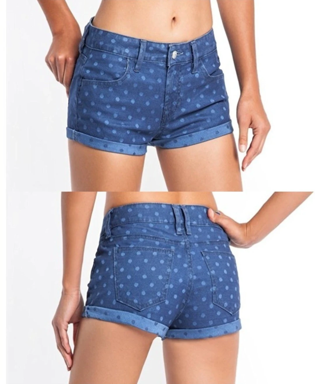 GUESS Cute Polka Dot Denim Jean Shorts