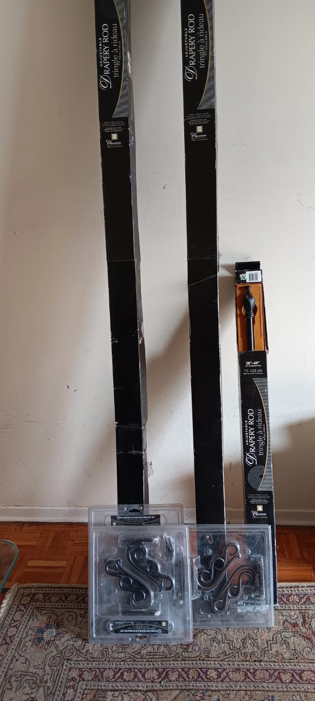 Decorative Double Rod Bracket Set and Drapery Rods (NEW) - photo 2