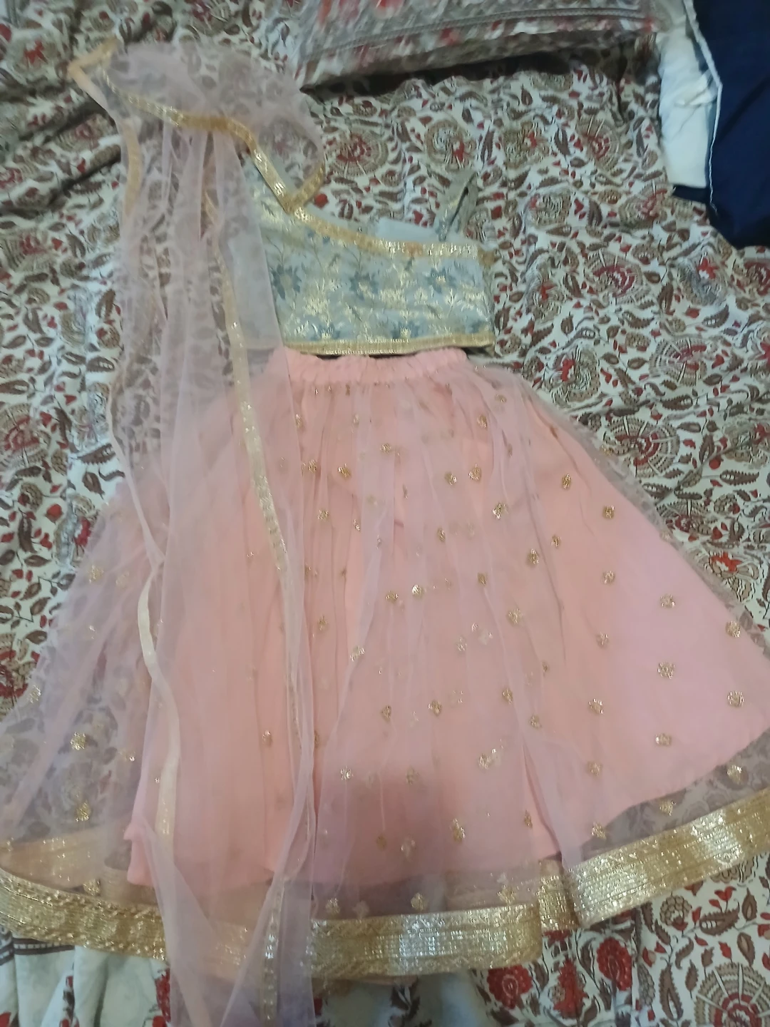 Pink Girls Lehenga with Dupatta