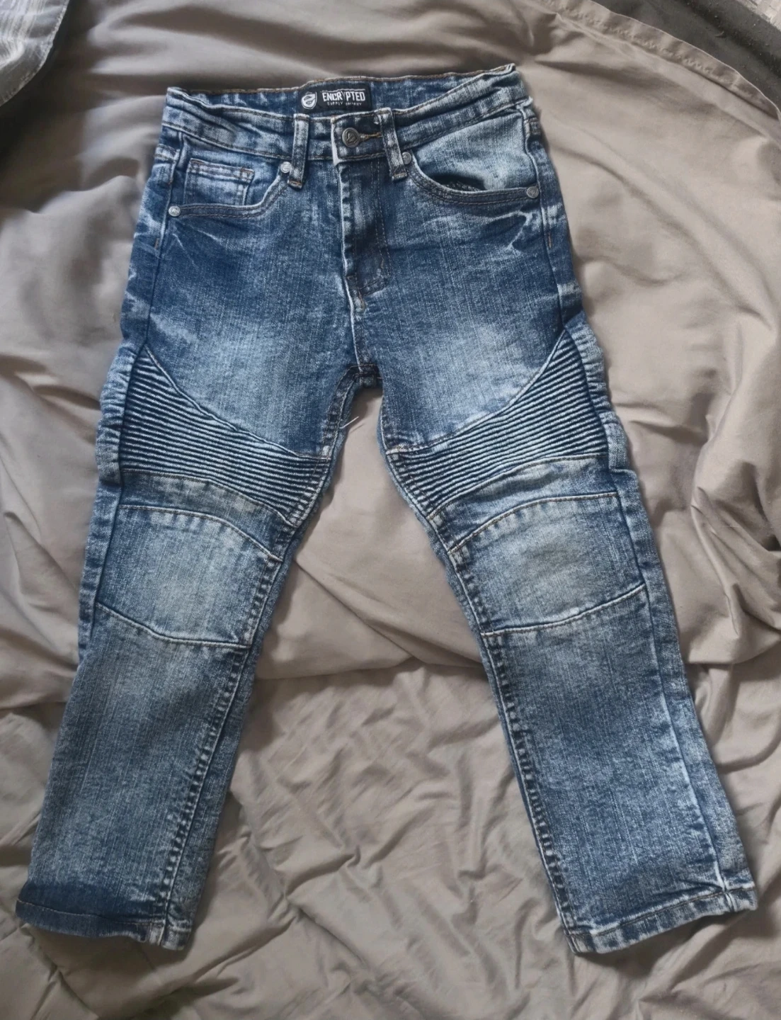 Unrptrded Boys Moto Jeans