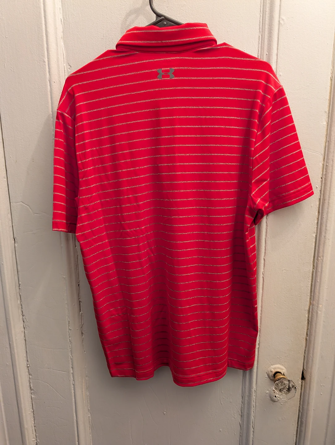 Under Armour Red Striped Polo Shirt M - photo 4