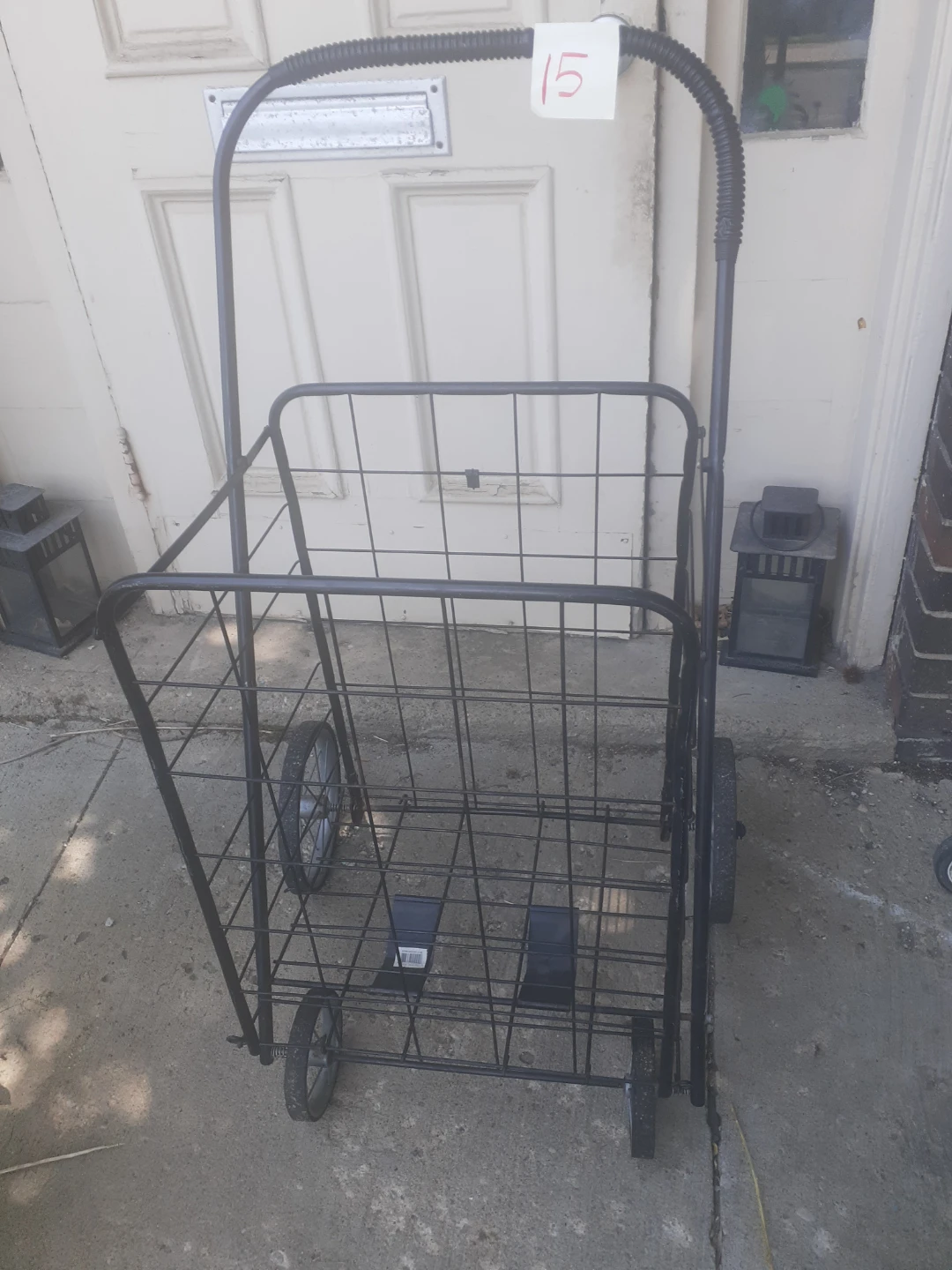 Shopping Jumbo Black Rolling Shopping Cart