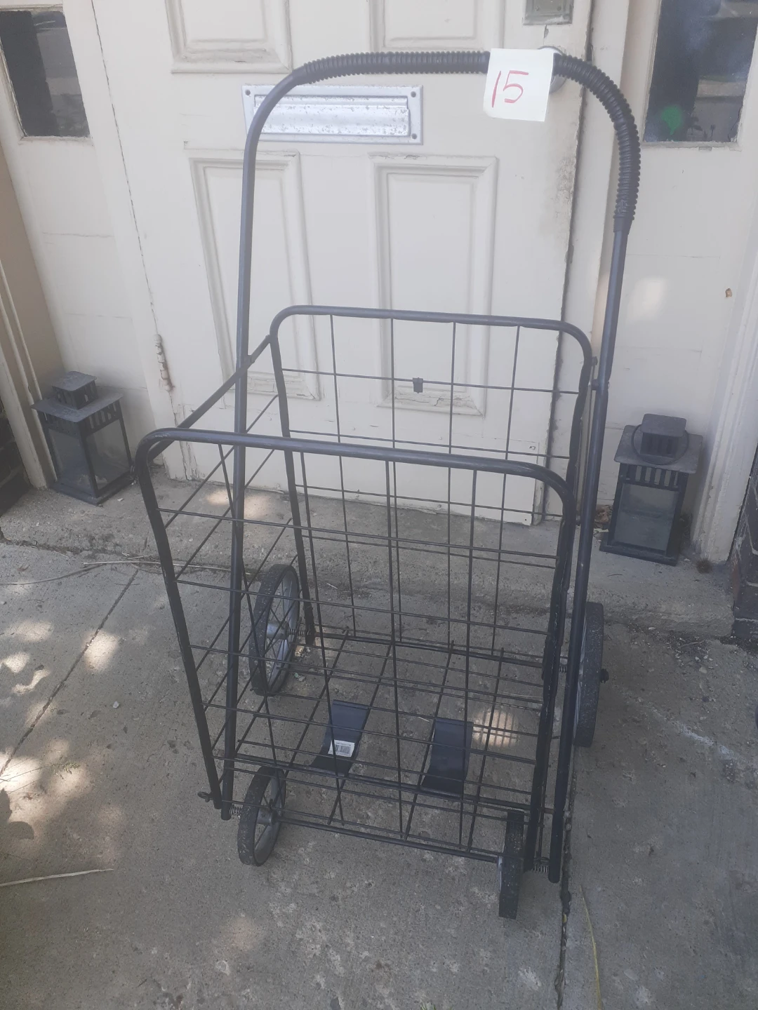 Shopping Jumbo Black Rolling Shopping Cart - photo 2