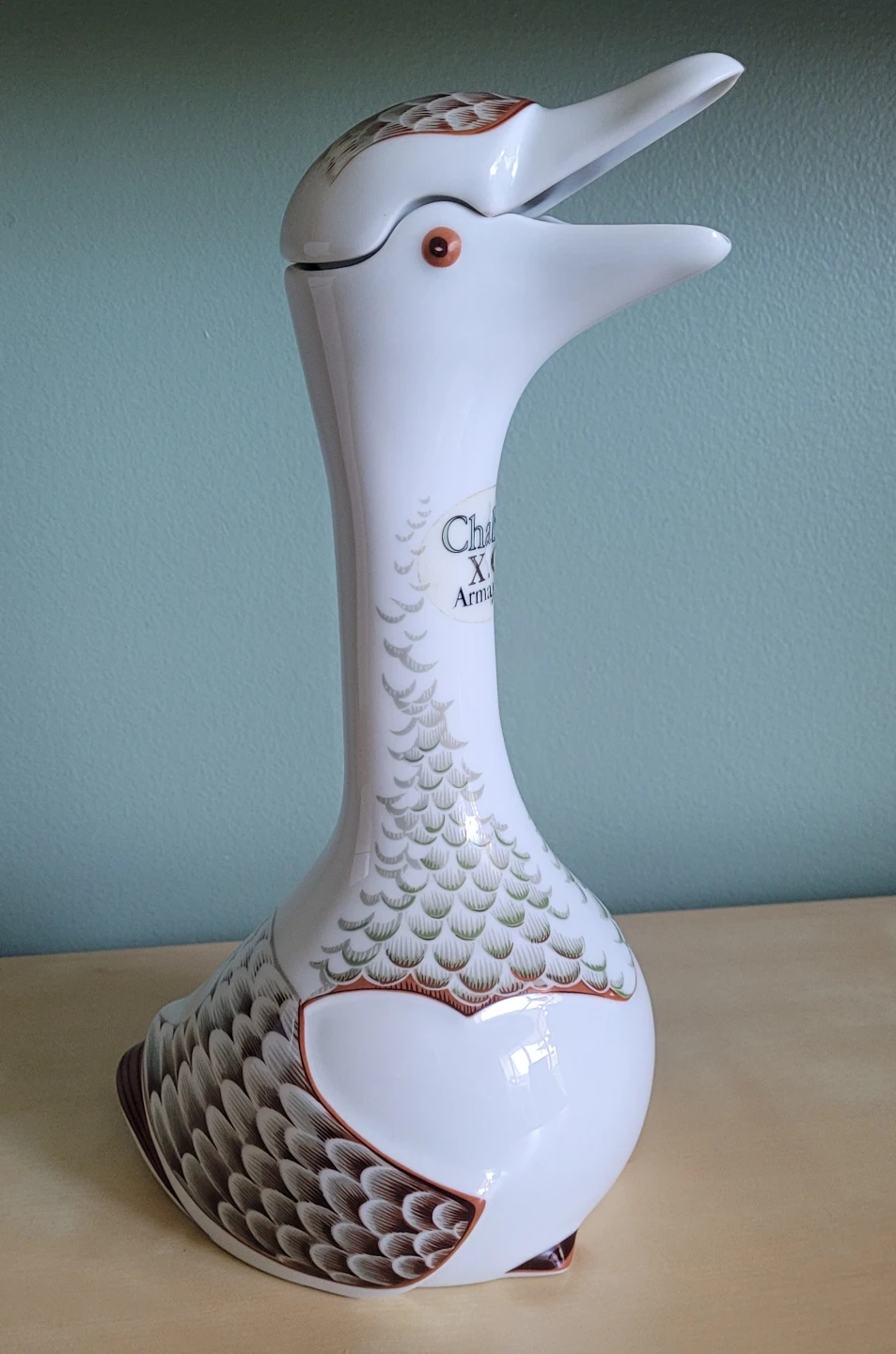 Rare Limoges Chabot XO Armagnac Goose Decanter