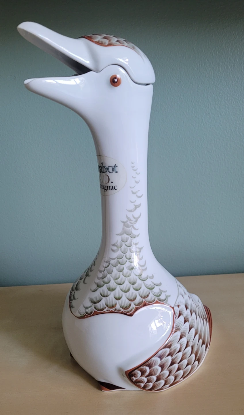 Rare Limoges Chabot XO Armagnac Goose Decanter - photo 2
