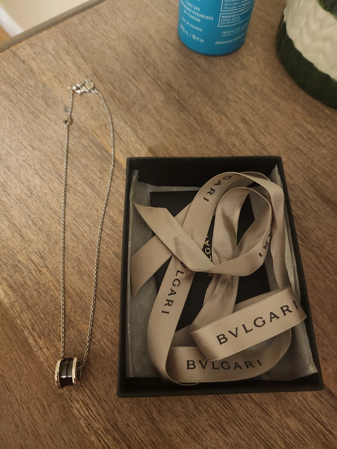 Bvlgari Necklace with Black Ceramic and Silver