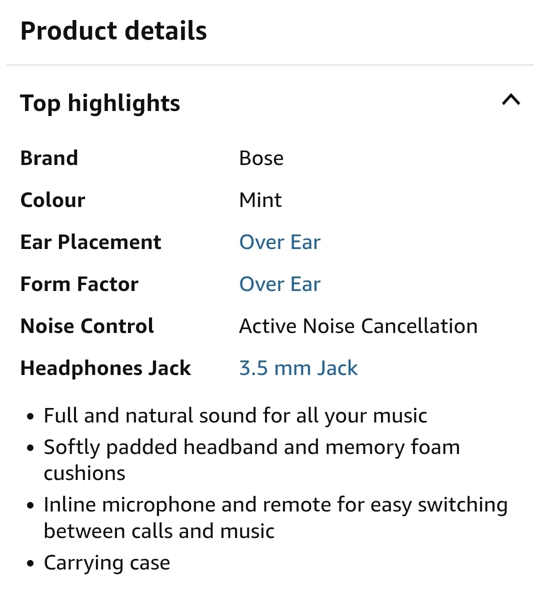 Bose SoundTrue Around-Ear Headphones Wired (Mint Color) - photo 5
