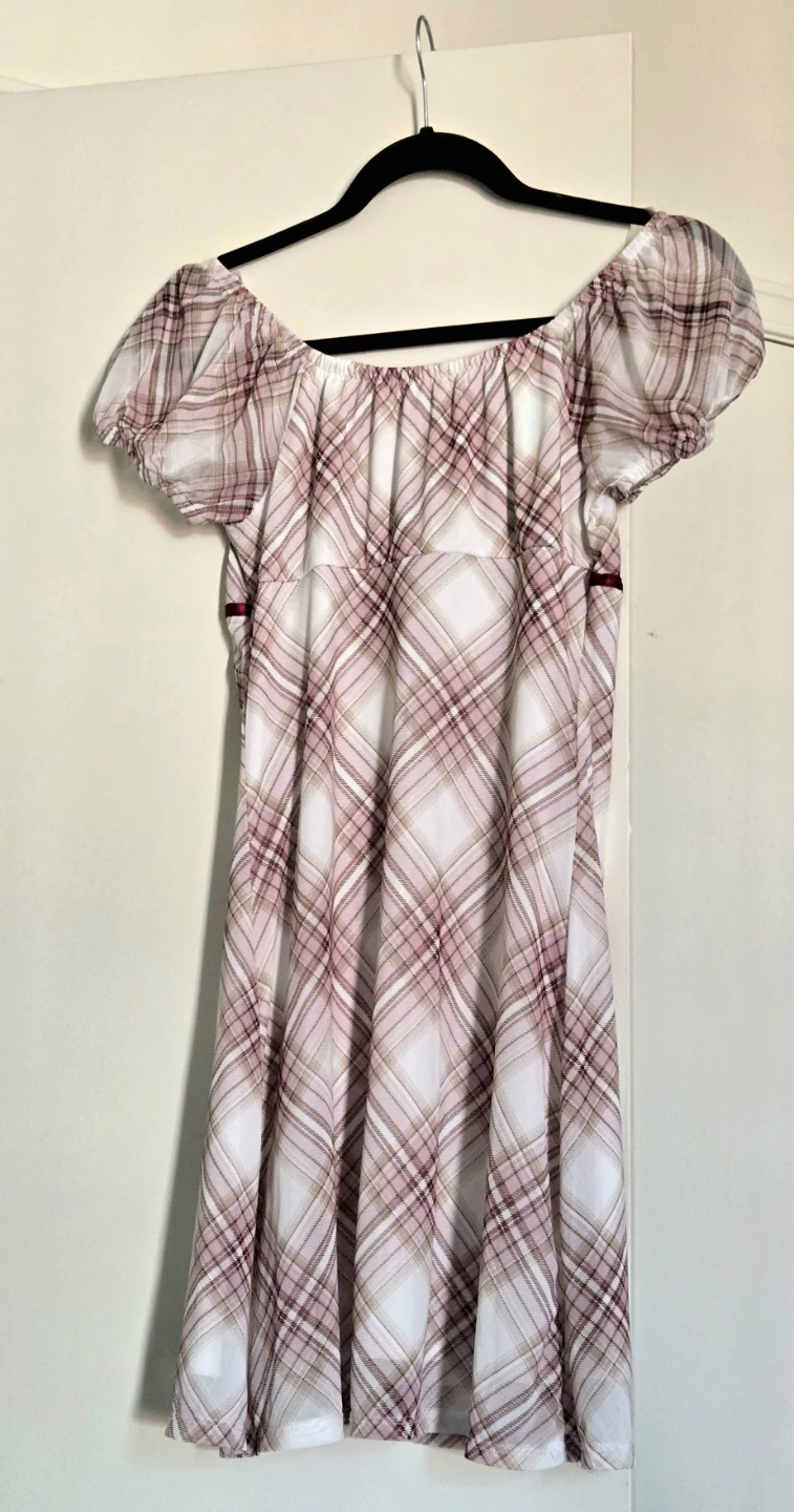 Plaid Off-the-Shoulder Dress - photo 3