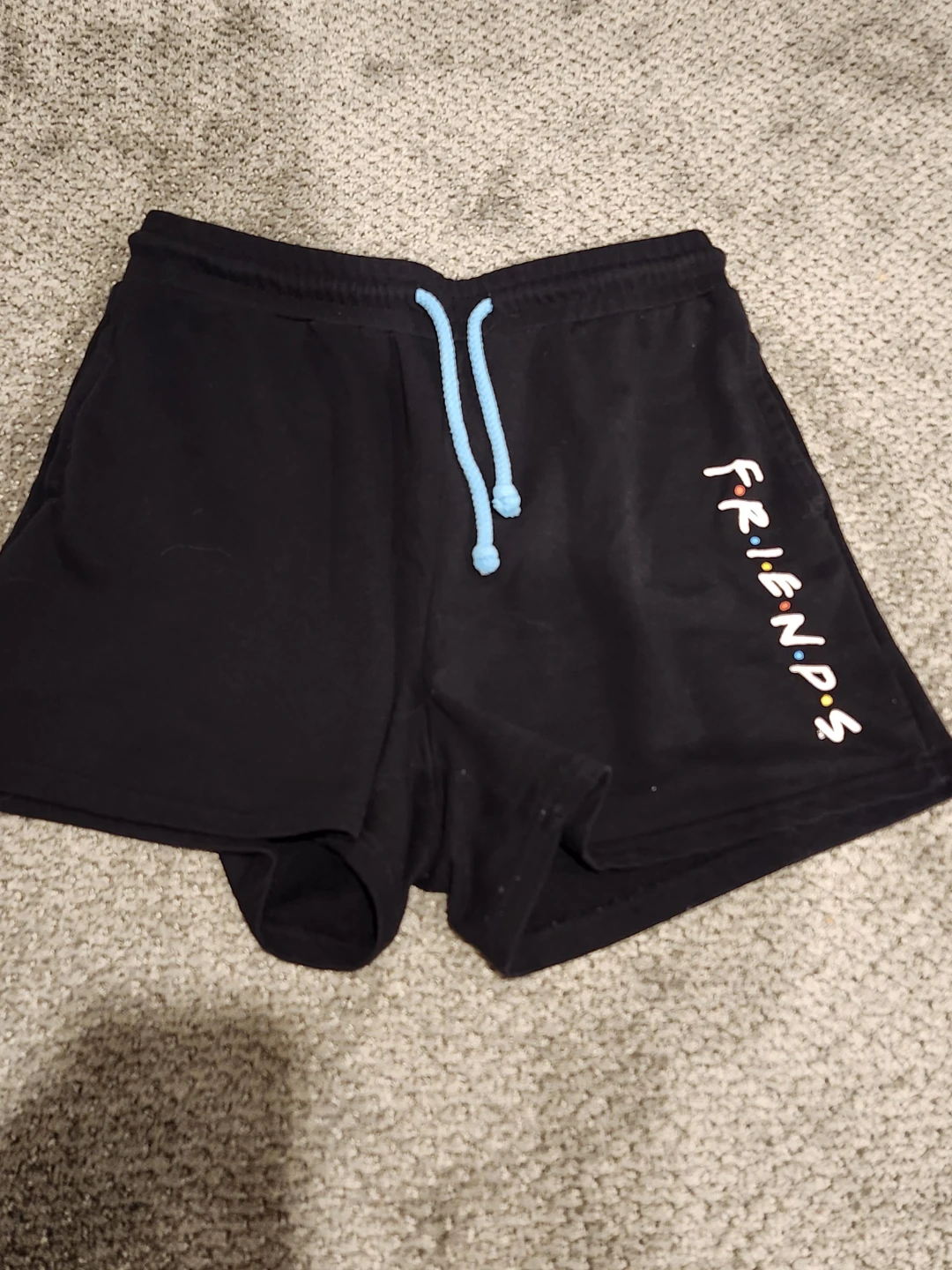 Black FRIENDS Sweat Shorts Size Medium