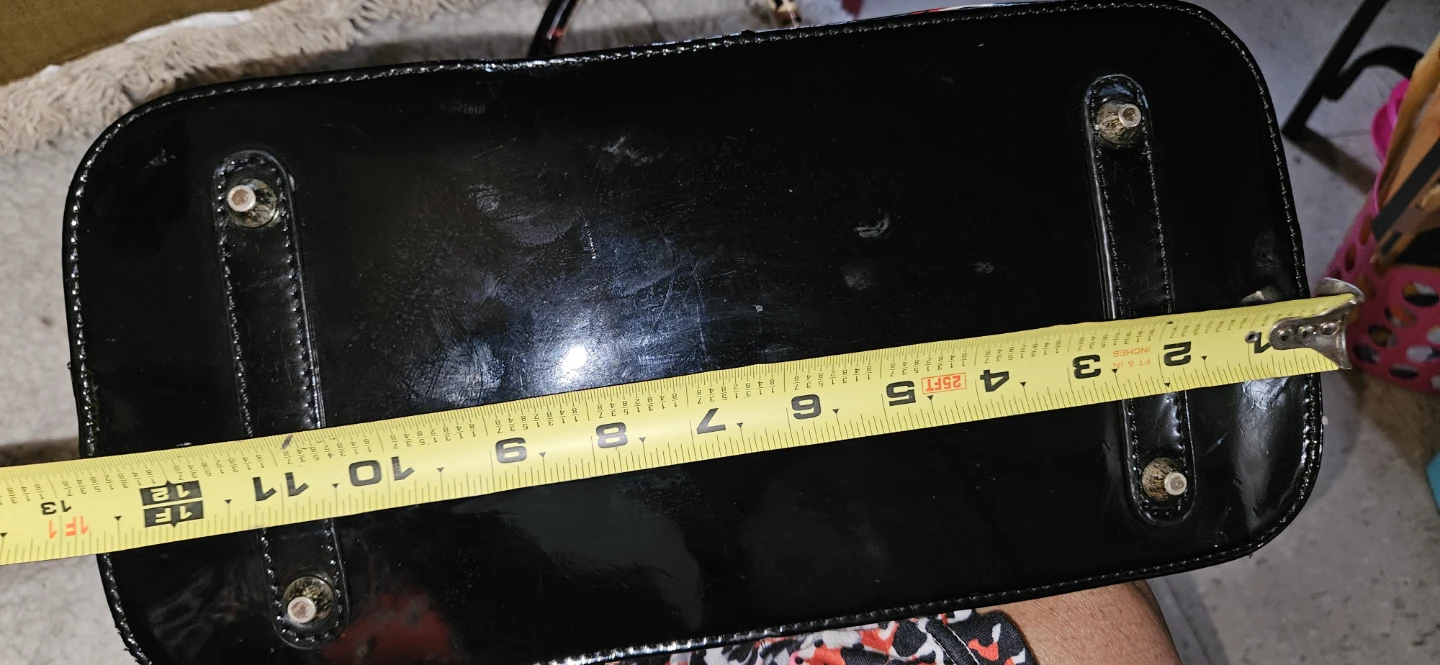 Black Patent Fashion Tote Bag - photo 3