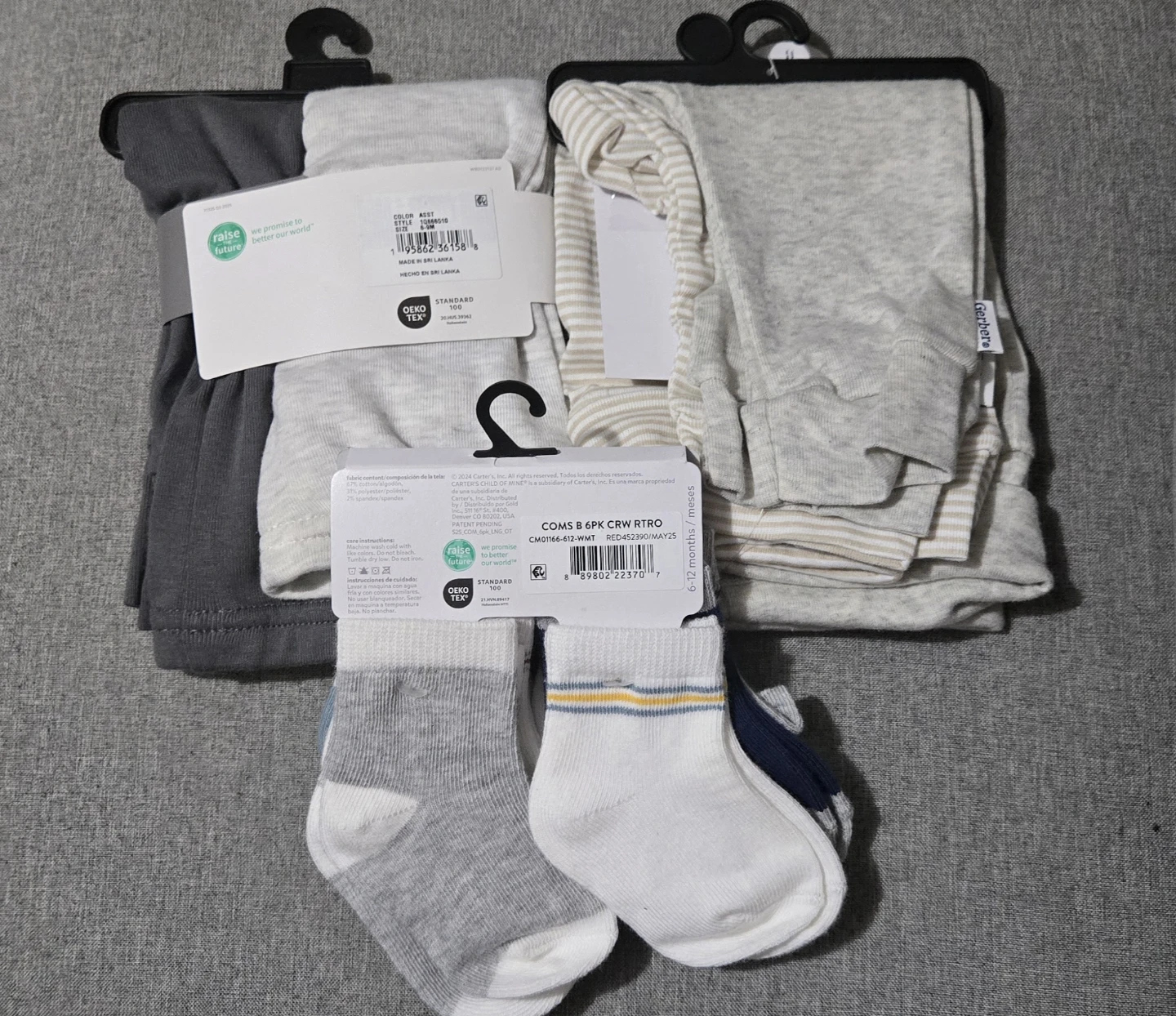 Carter's & Gerber Baby Pants & Socks Set - photo 2