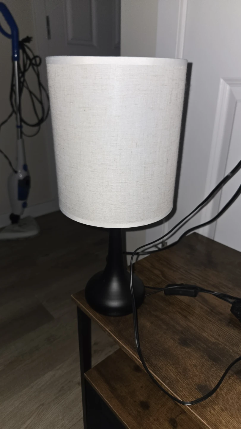 2 Table Lamps with White Drum Shades