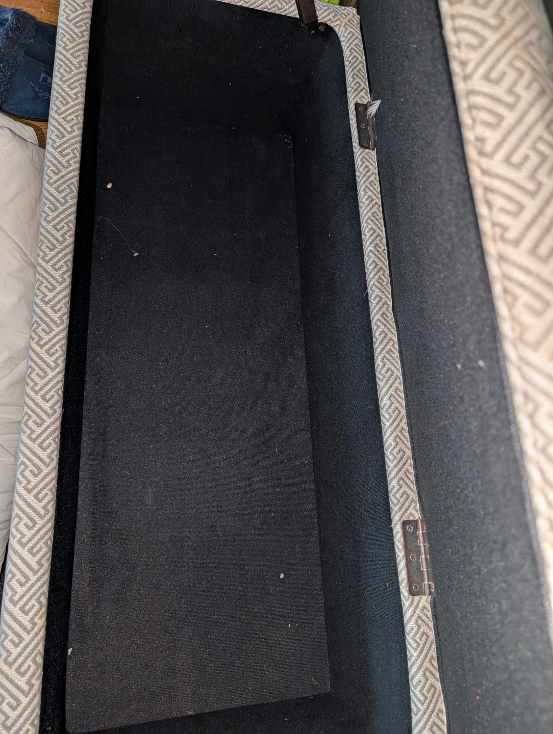 Modern upholstered storage ottoman - photo 5