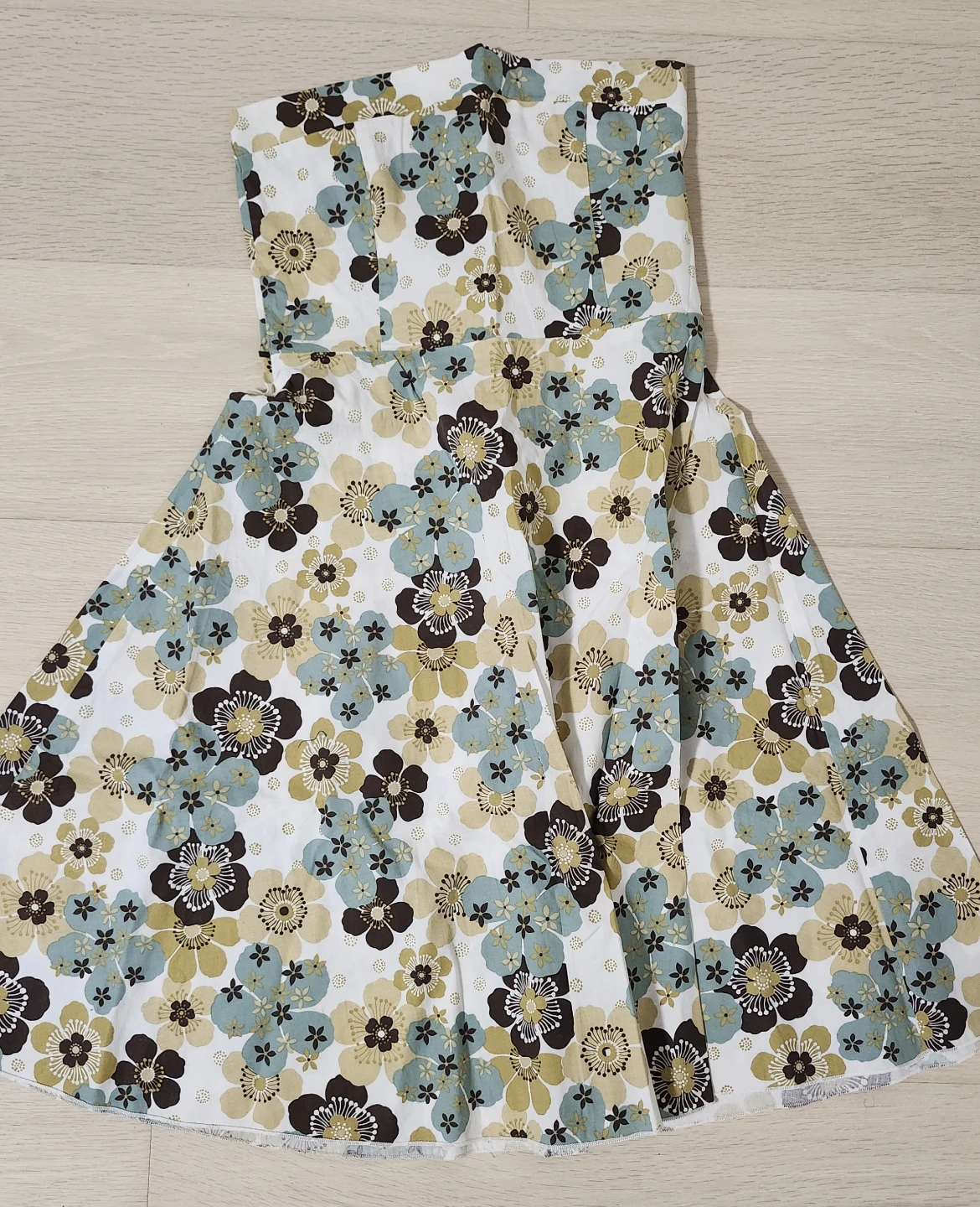 NEW Strapless Floral Sundress Cotton
