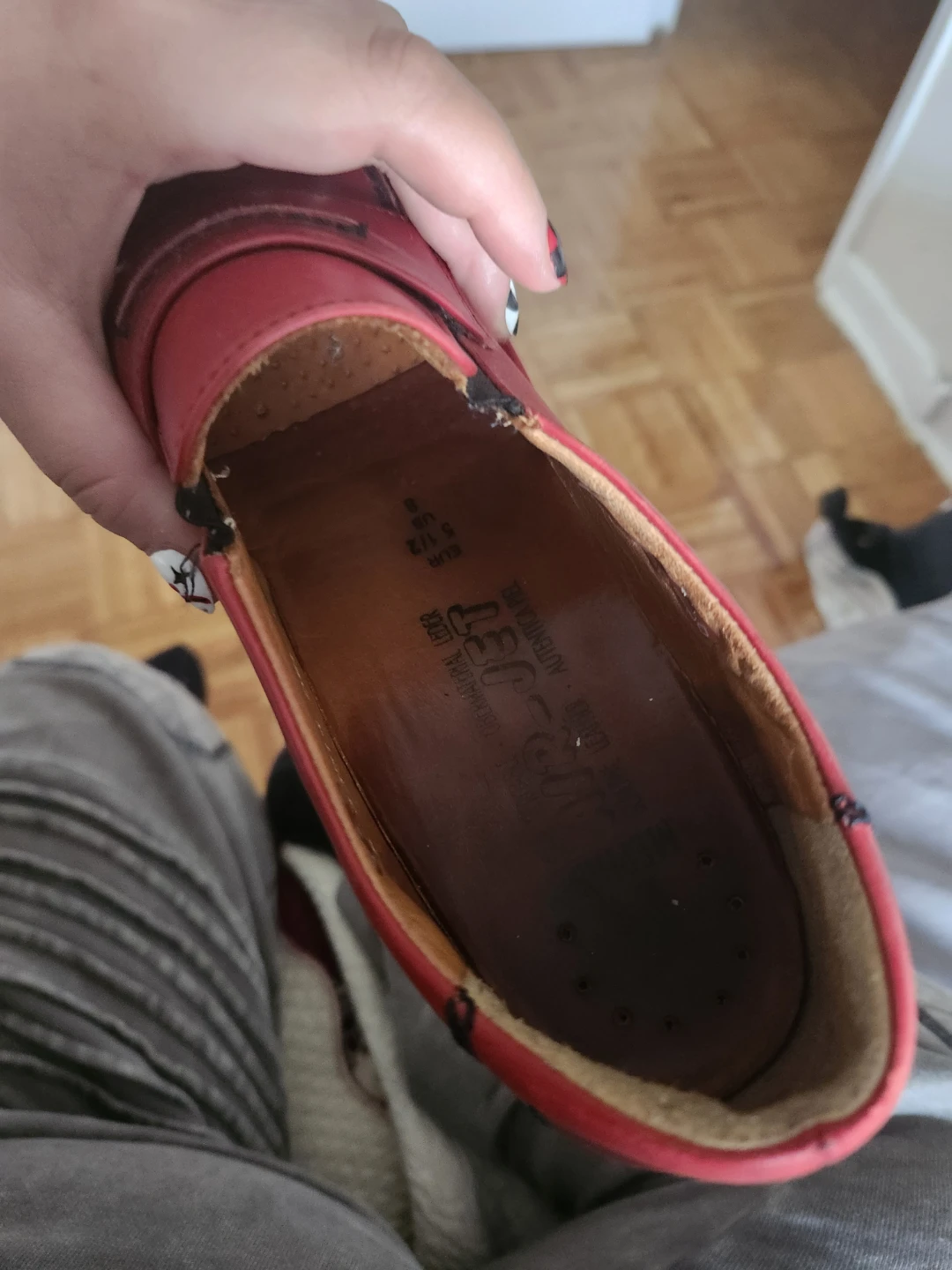 Mephisto Red Leather Loafers - photo 4