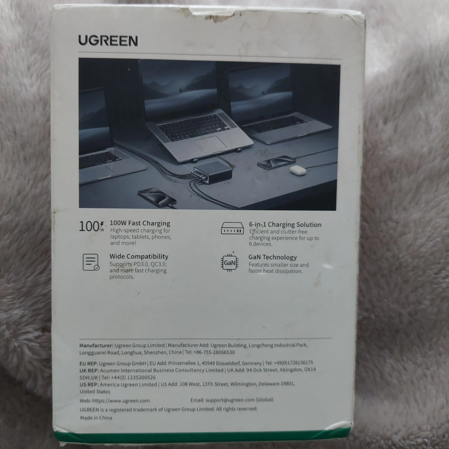Ugreen 100W 6-port GaN Desktop Fast charger block - photo 3