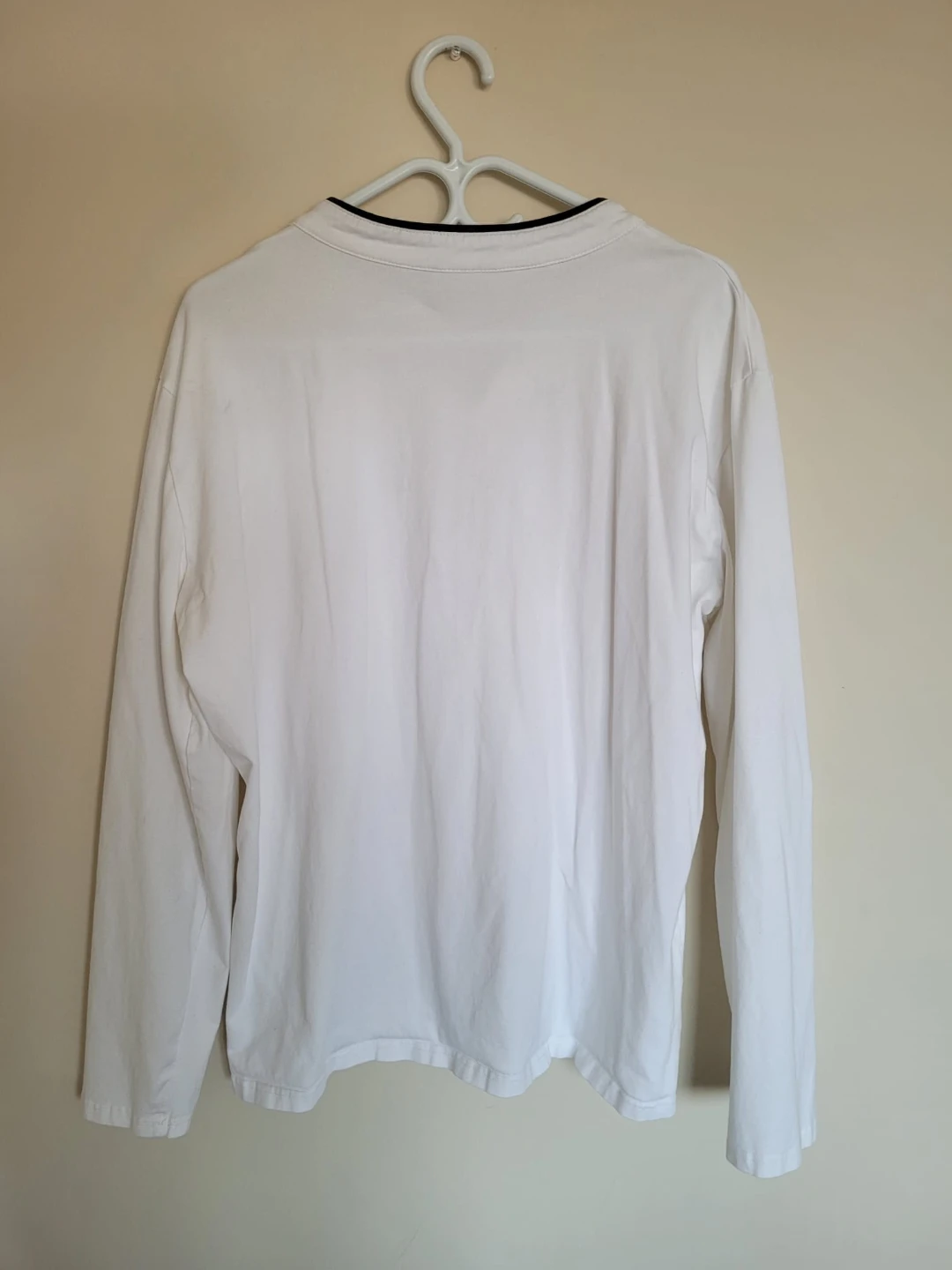 YTD Long Sleeve Henley Shirt - White - photo 2