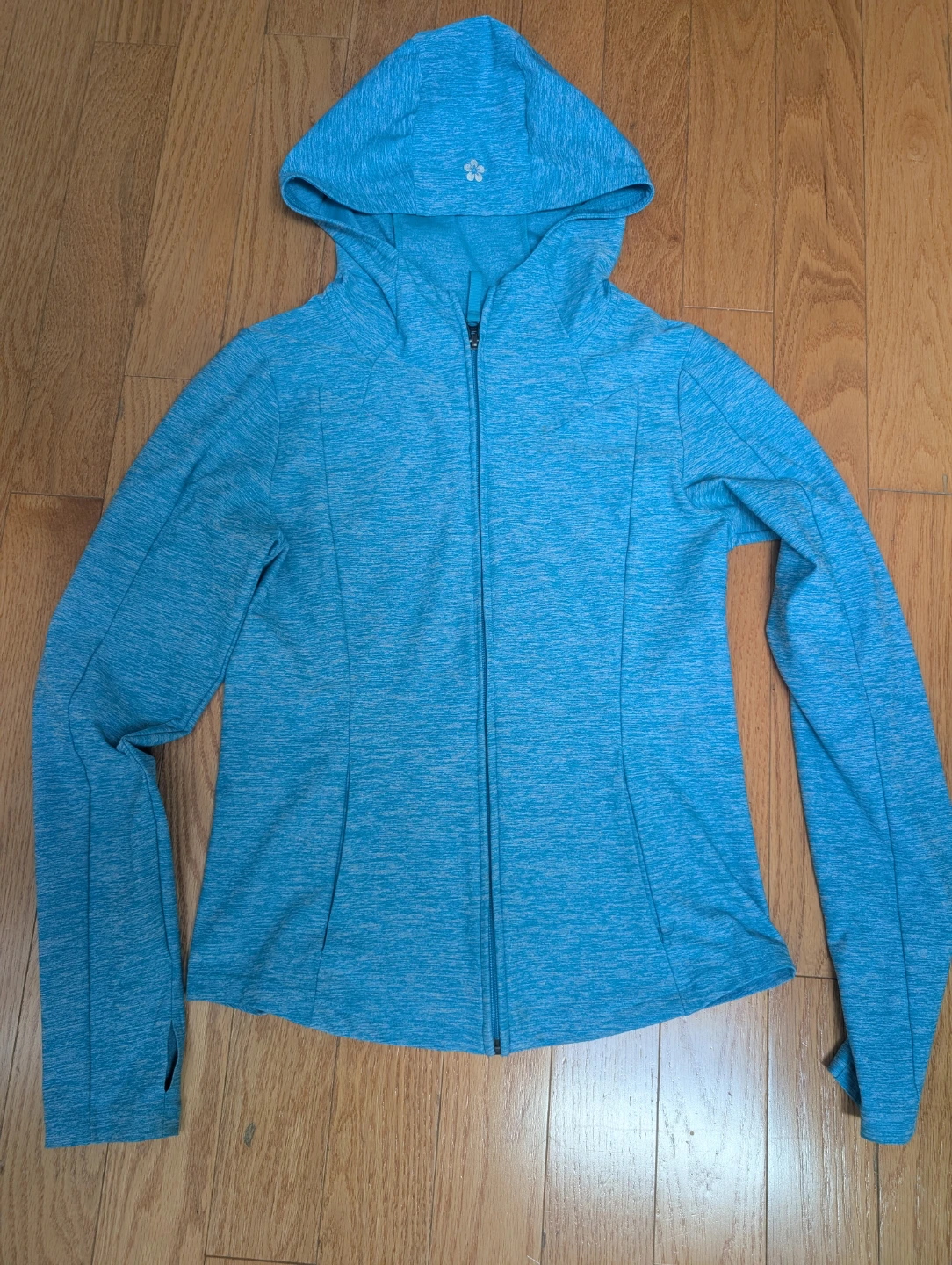 Tuff Athletics Blue Zip-Up Hoodie, size S