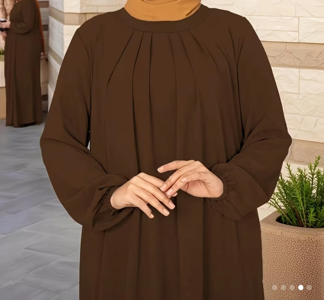 Brown Long Sleeve Maxi Dress XL