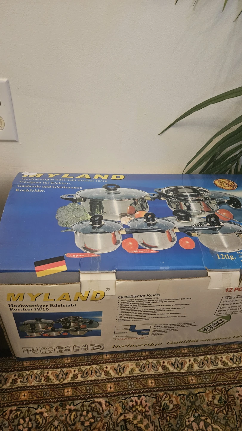 MYLAND Stainless Steel Cookware Set (12pc)