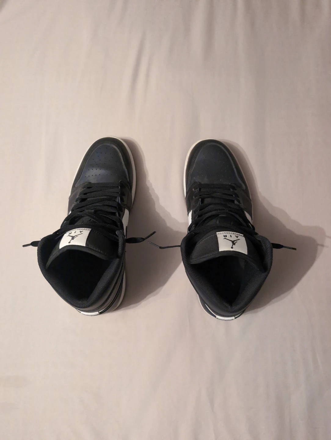 Size 11, Air Jordan 1, high top, black white (reverse pandas)