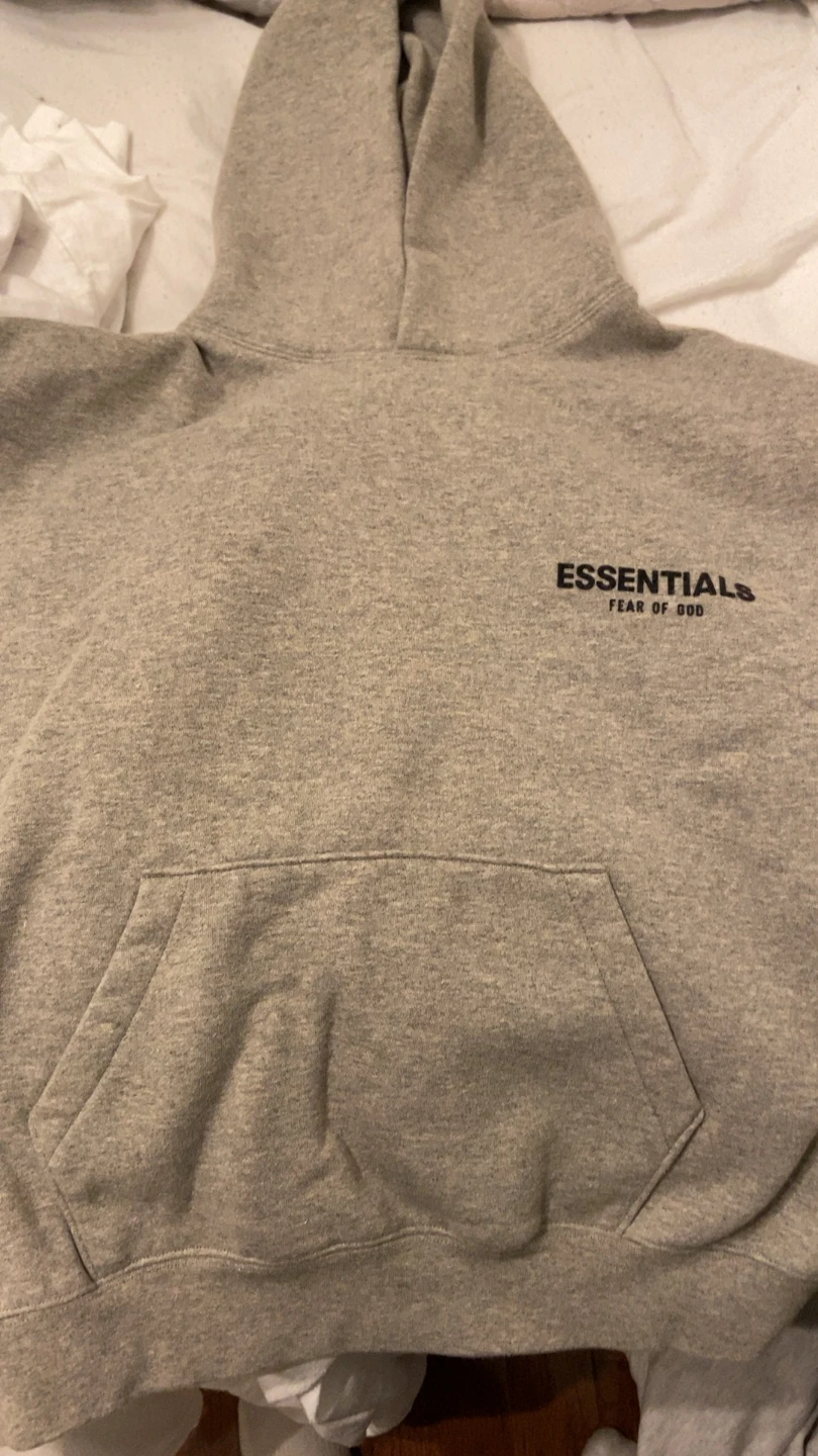 REAL Essentials Fear of God Grey Hoodie - Size S