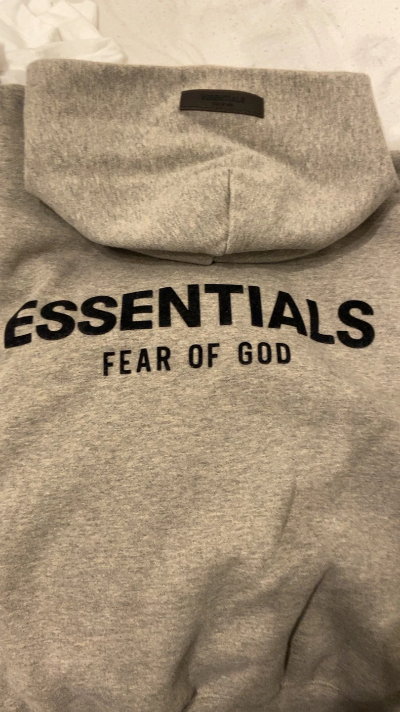 REAL Essentials Fear of God Grey Hoodie - Size S - photo 2