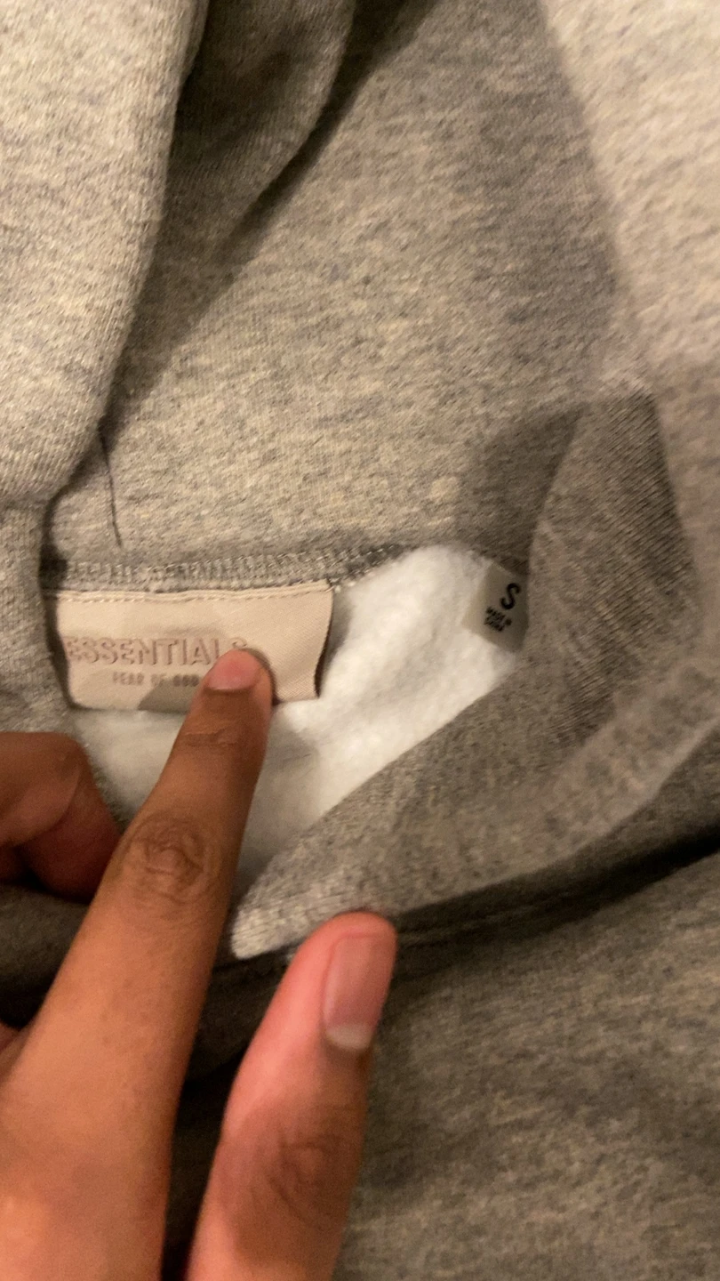 REAL Essentials Fear of God Grey Hoodie - Size S - photo 3