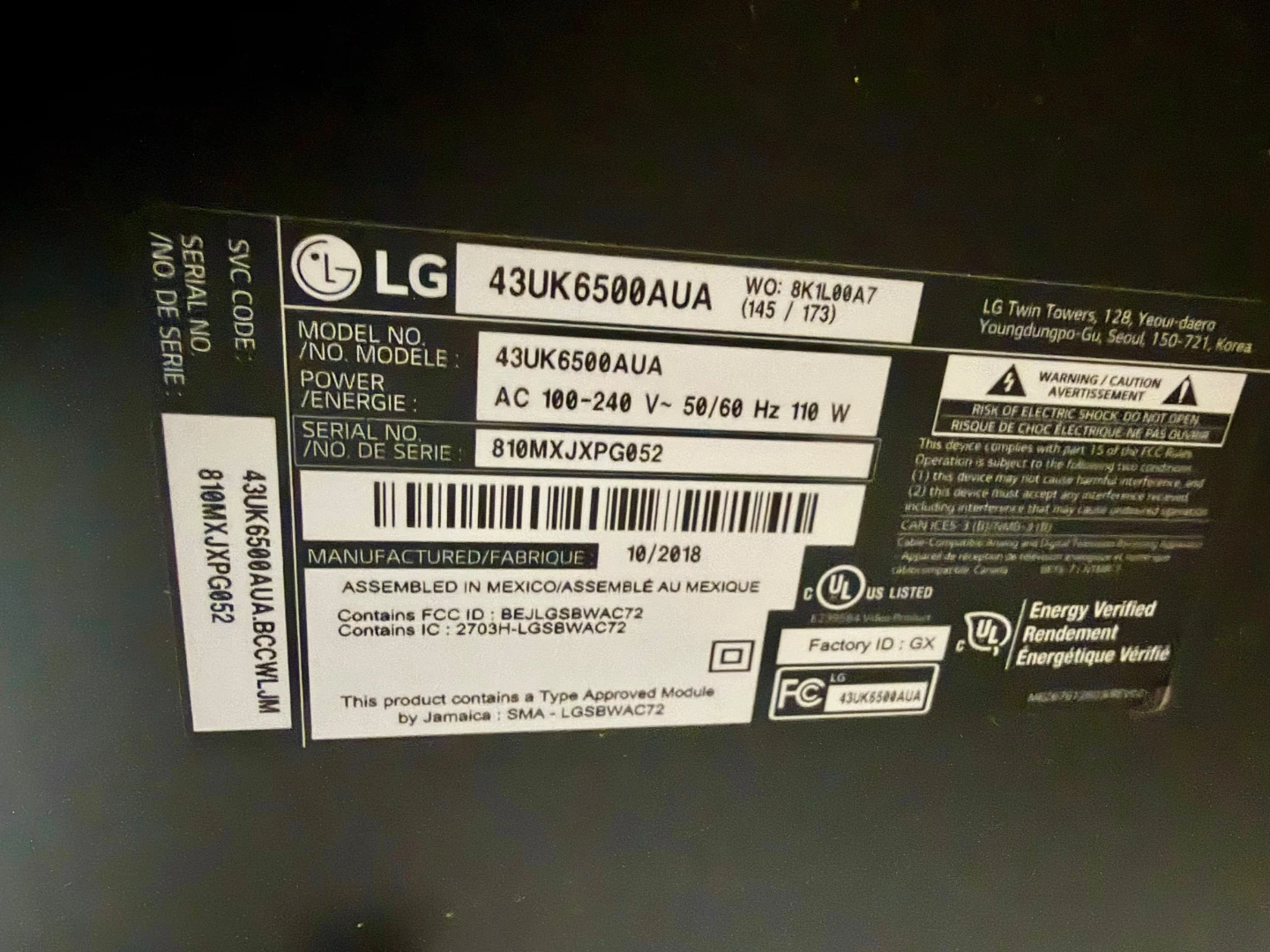 LG 43UK6500AUA 43 inch 4K UHD Smart TV - photo 3