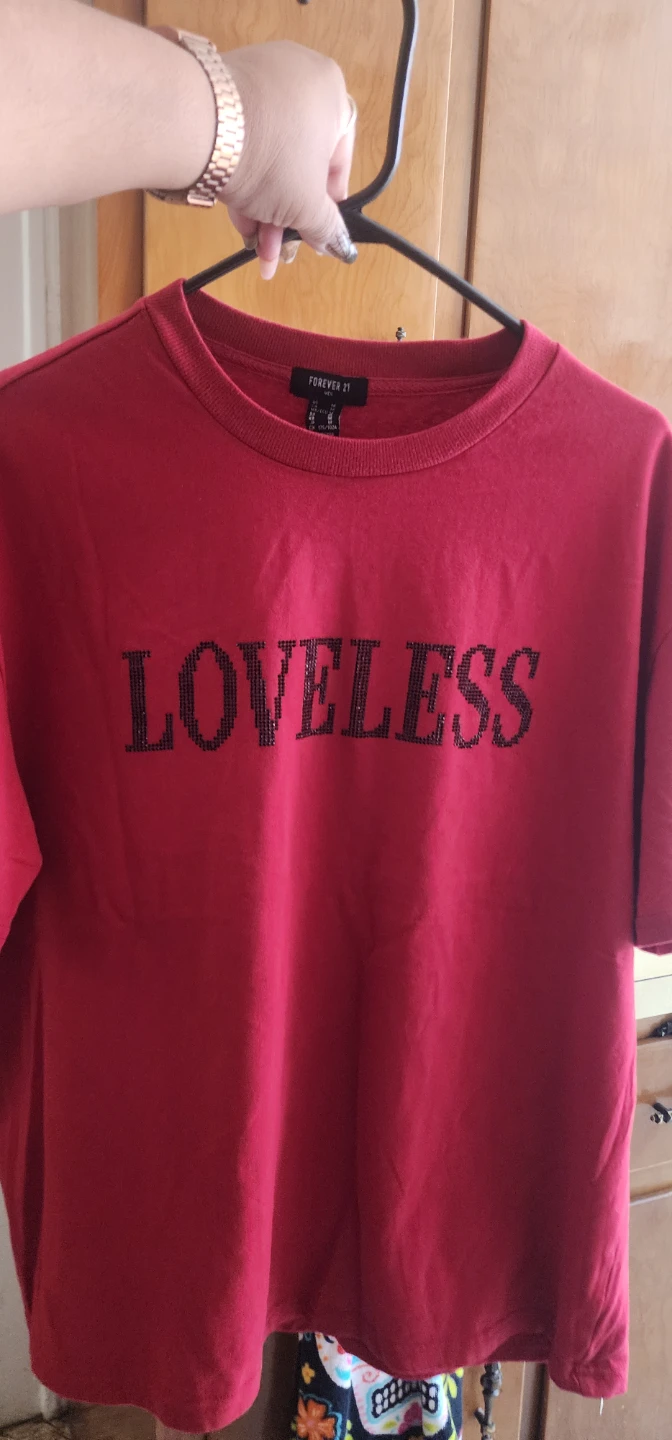 Forever 21 Men's Red "Loveless" Graphic T-Shirt Size M