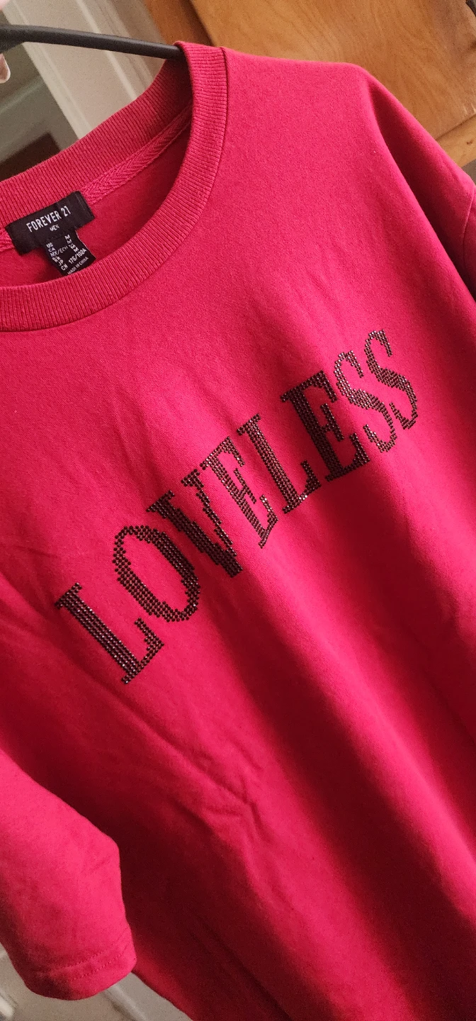 Forever 21 Men's Red "Loveless" Graphic T-Shirt Size M - photo 2